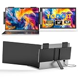 Yodoit Laptop Screen Extender, 1920 × 1080 14-Zoll-FHD-Reisemonitor Bildschirm Erweiterung mit USB-Typ-C-Anschluss und integrierten Lautsprechern, kompatibel mit PC, MacBook und Xbox