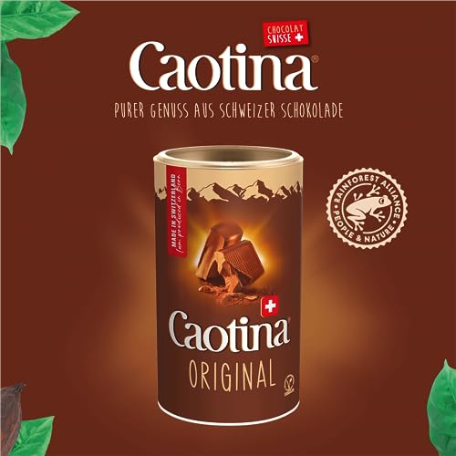 Caotina Original Trinkschokolade - Kakao-Pulver für heiße Schokolade mit echter Schweizer Schokolade - feinster Cacao nachhaltig und zertifiziert (1 x 200g)