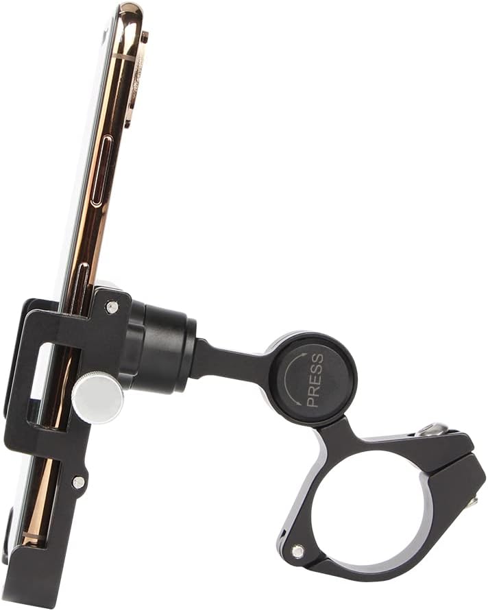GUB Customized S10 Bicycle Motorcycle Phone Holder One Key Adjust Aluminum Bike Handlebar Mount Waterproof Phone Case Mobile Phone Mount Black