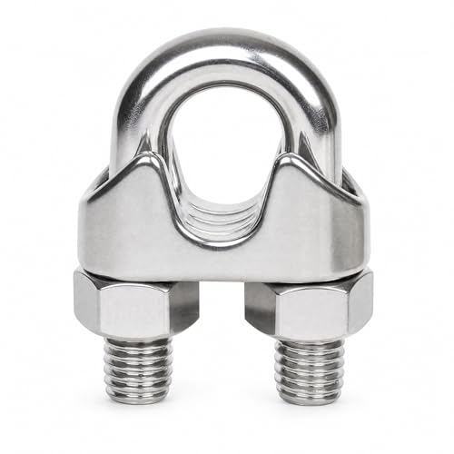 20 Pcs 1/8 Inch Stainless Steel Wire Rope Clips - Durable Cable Clamps for Commercial, Industrial, and Residential Projects