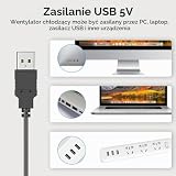 ELUTENG Wentylator USB 2 w 1, 40 mm, 5 V, podwójny mini wentylator USB 40 mm, mały wentylator komputerowy US B z 3 regulowanymi prędkościami, do PS4/laptopa/TV Box/AV, szafki/routera