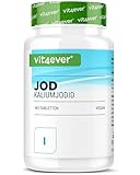 vit4ever Jod 400 µg - 365 Tabletten aus Kaliumjodid - Kalium Jodid für 1 Jahresvorrat - Hohe...