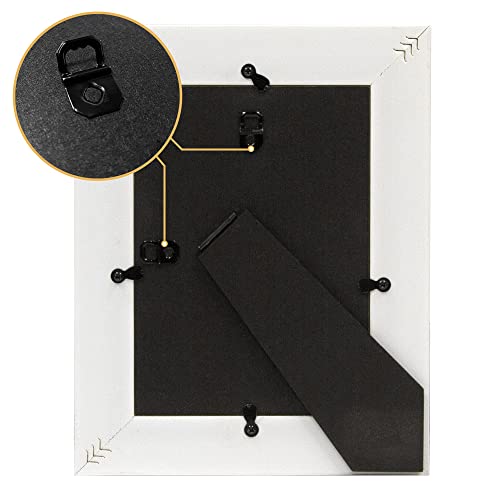 Sapowerntus Vintage 5X7 Picture Frame Gold Line Sage Green Distressed Photo Frames Set Antique Real Glass Wall Hanging Tabletop Display Home Decor Retro Shabby Chic Unique Gift #TOP4