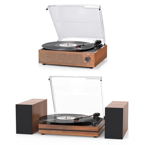 Seasonlife Turntable with Built-in and External Speakers