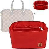 Small Purse Organizer insert with Premium Texture Fabrics, Bag organizer for Speedy and More, Purse