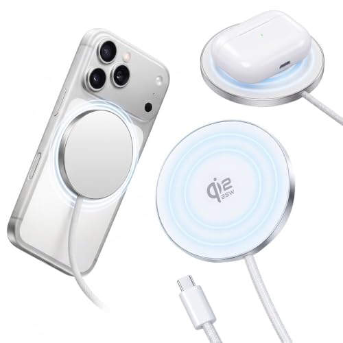 ワイヤレス充電器 25W Qi2認証 MagSafe対応 急速充電 iPhone18/17/16/15/14/13/12対応 薄型軽量 Type-C