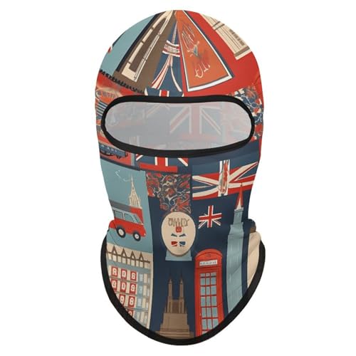 Balaclava para Hombres con Símbolos de Inglaterra, Máscara de Invierno para Ciclismo, Protección Facial para Esquí miniatura 1