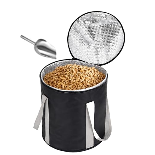 9 kg Holzpellet-Aufbewahrungstasche, wasserdichter Pellet-Aufbewahrungsbehälter für Grill und Smoker, hält Pellets trocken, tragbare Outdoor-Grill-Brennstoffaufbewahrung (1 Stück, 9 kg)