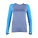 B.BANG Women's Heathered Long Sleeve Shirt (Medium, Blue)