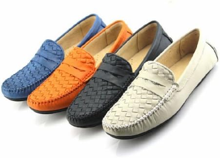 Amazon セレブシューズ メンズ レディース ユニセックス 春夏 本革 牛皮 スリッポン レザー編み込みローファーシューズ ハンドメイド 靴くつ 24cm ブラック セレブレザー ローファー スリッポン