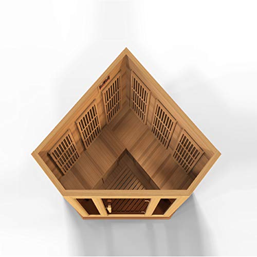 Maxxus 3 Per Low Emf Far Infrared Carbon Corner Canadian Red Cedar Sauna #TOP5