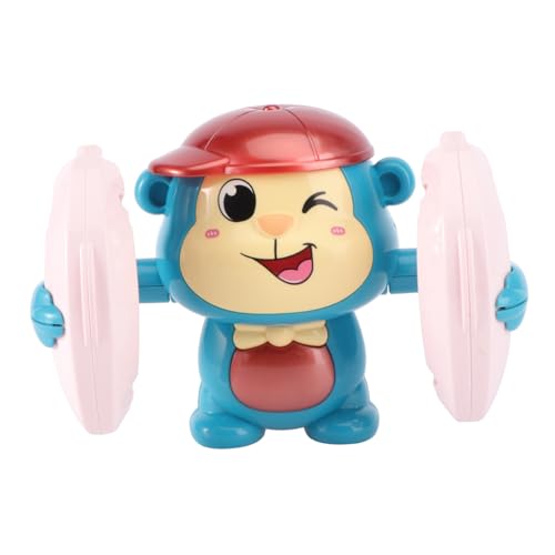 Beaupretty Juguete Eléctrico Mono Tumbling Azul-Verde para Bebés Que Canta y con Música Alegre y Diseño para Exploración Infantil