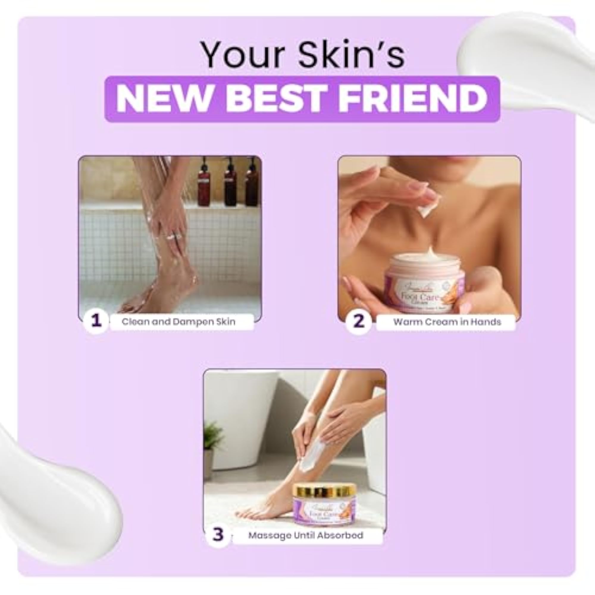 Foot Cream For Dry and Cracked Feet, Moisturizes Rough Heels