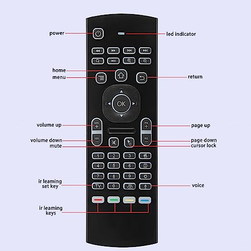 Mando para Android Smart TV Box MX3 con mini teclado inalámbrico 2.4G 6