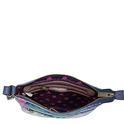 Image of Anuschka Women's Leather Crossbody Bag - Hand-Painted Genuine Leather Handbag with Adjustable Strap for Everyday Use - 550