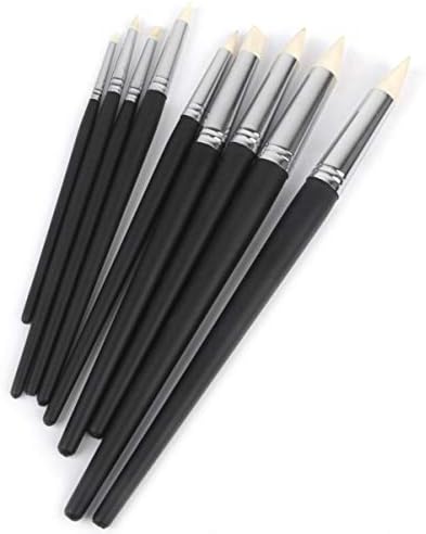 ULTECHNOVO 9pcs Soft Clay Color Shaper Silicone Clay Sculpting Tools Polymer Modeling Clay Dotting Tool Set Kit for Pottery Sculpture Cake Fondant Decoration