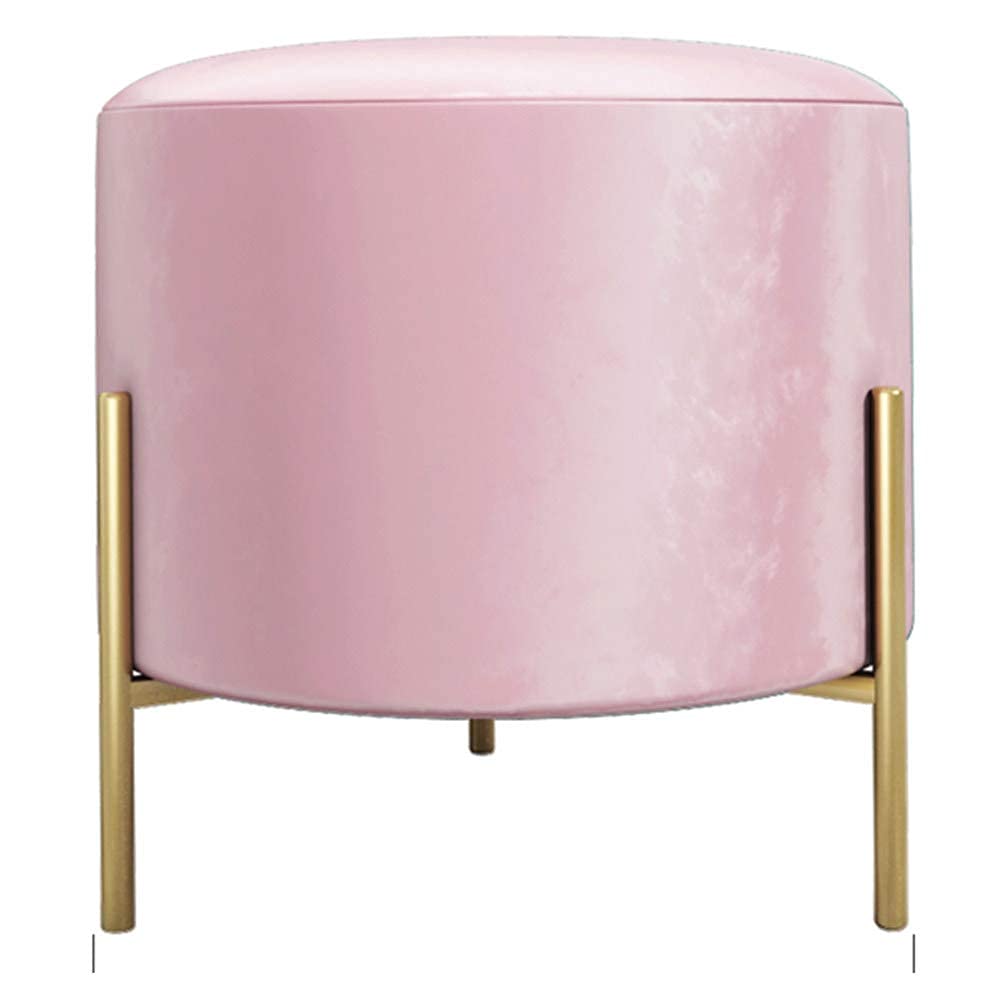 Pouf confortable et repose-pieds rond avec pieds en métal amovibles