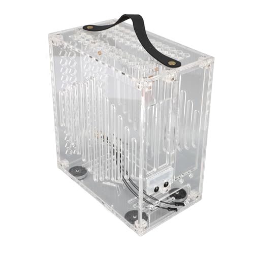 Mini ITX PC Case Clear Acrylic Portable Desktop Computer Case with 360° Open Airflow Design for DIY Gaming and Compact Builds (Transparent) miniatura 4