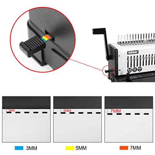 Rayson Sd-220B Binding Machine, 21 Holes Comb Binding Machine, Max. Punch 20 Sheets & Binding 400 Sheets #TOP3