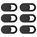 COOLOO Webcam Cover, 6-Pack Ultra Thin Design Webcam Cover Slide for Laptop, PC, MacBook Pro, iPhone, iMac, iPad, Smartphone, Protect Your Privacy and Security Digital Sliding Covers - Black