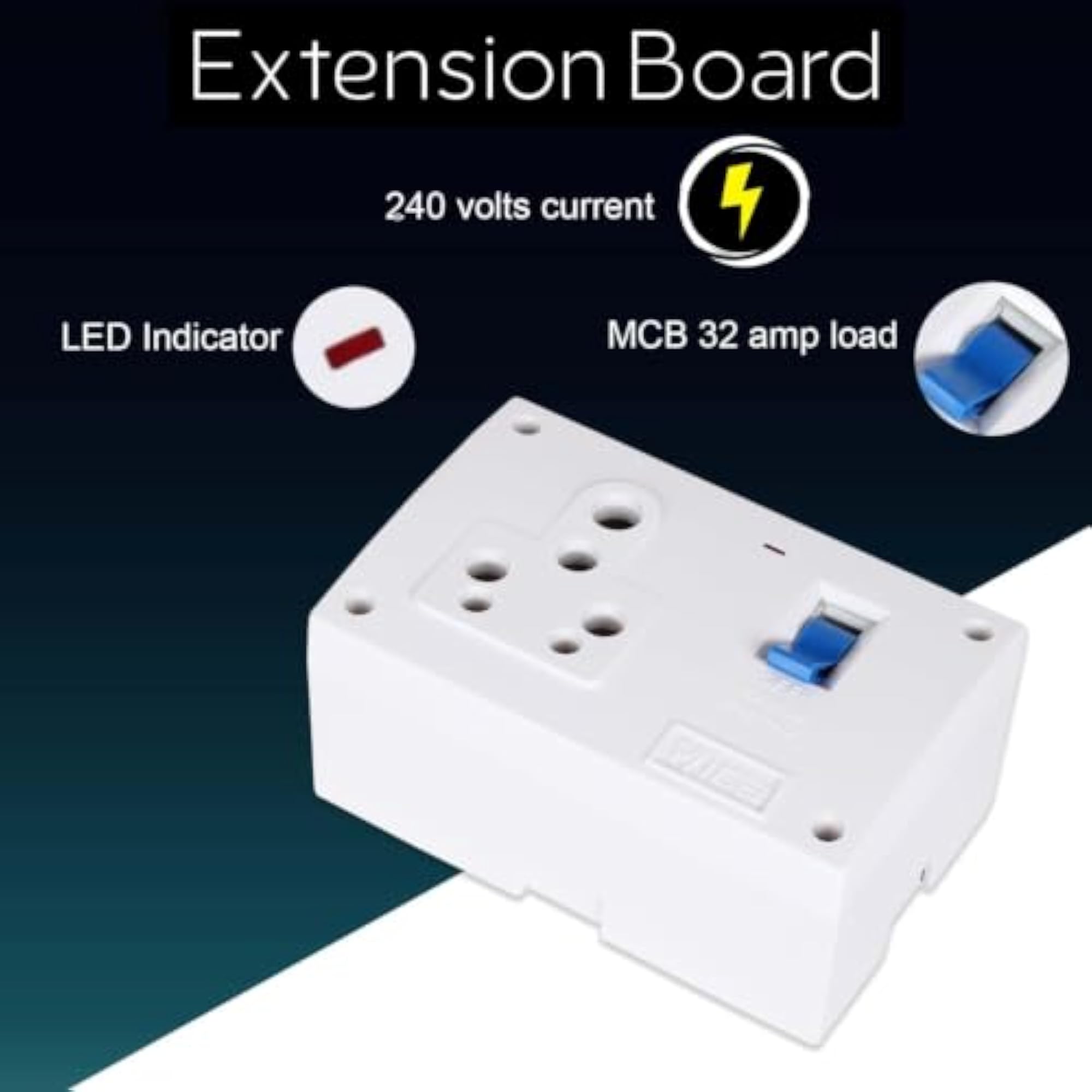 MCB - Socket Combined Box 32 AMP With Indicator