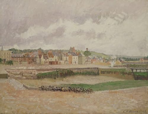 Impression d'affiches Pissarro Dieppe le bassin Duquesne pour votre salon