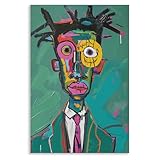 Fashion Black People Canvas Wall Art, Trendy Rich Green African American Street Pop Poster, Modern Abstract Black Culture Wall Decor for Living Room Bedroom 12x16in Unframed