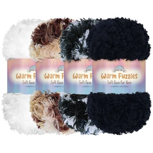 JubileeYarn Warm Fuzzies Yarn - Shades of Gray - 4 Skeins