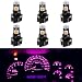 WLJH T5 17 37 74 2721 Pink Dashboard Gauge Instrument Cluster Panel Dash LED Light Lamp with Twist Lock Socket,Pack of 6