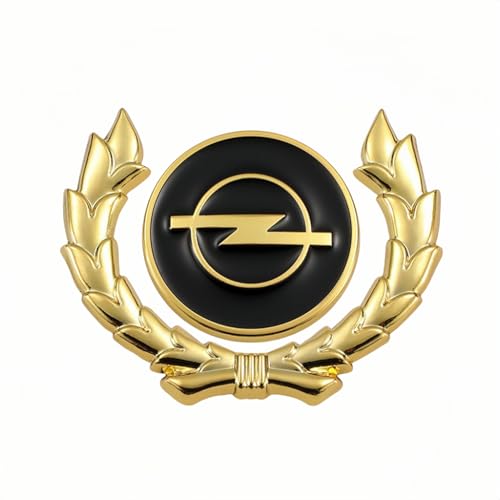 SELUVI Auto Emblem für Opel Corsa 2019-2023, Emblem Logo Buchstaben Emblem Zeichen Heckklappe Emblem Metal Schriftzug Emblem Aufkleber Vorne Hinten Karosserie Tuning Zubehör,6.3 * 5cm
