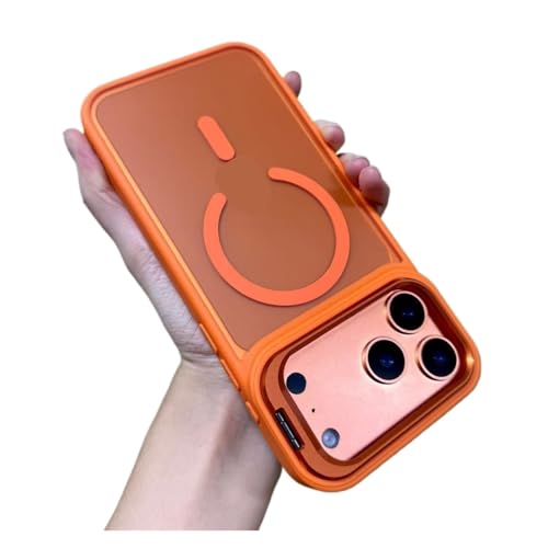 Étui magnétique iPhone 17 Pro translucide orange au design épuré premium