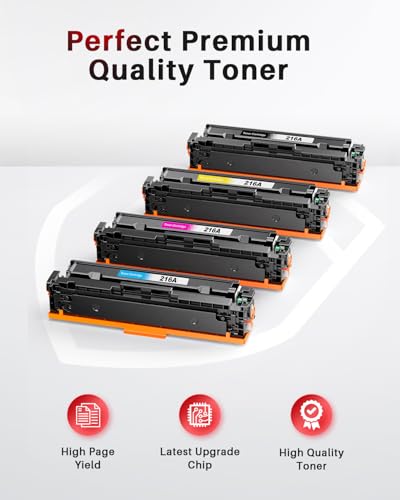 Halloya 216A Toner Cartridges Compatible with HP 216A for Color Laserjet Pro MFP M183fw M182n M182nw M155a M155nw W2410A W2411A W2412A W2413A Printer Toner (with chip,4-Pack) - Image 3