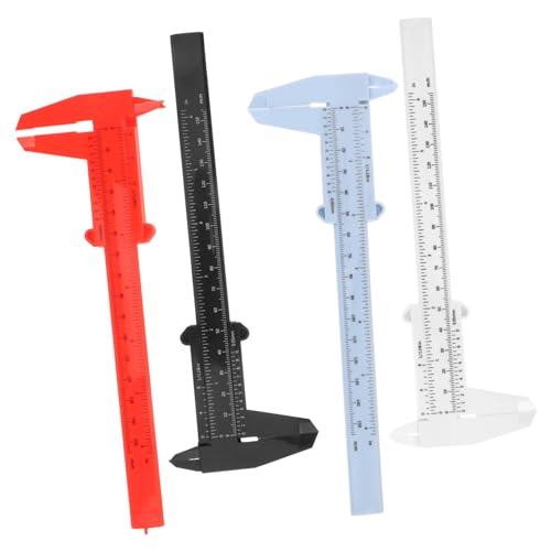 Calibradores manuales de plástico de 4 piezas para taller y hogar