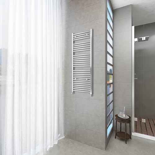 Aica Sanitarios Radiador Toallero de Agua, Calentador de baño, Conexiones 1/2' Suministrado (Cromado, 1200x450 mm)