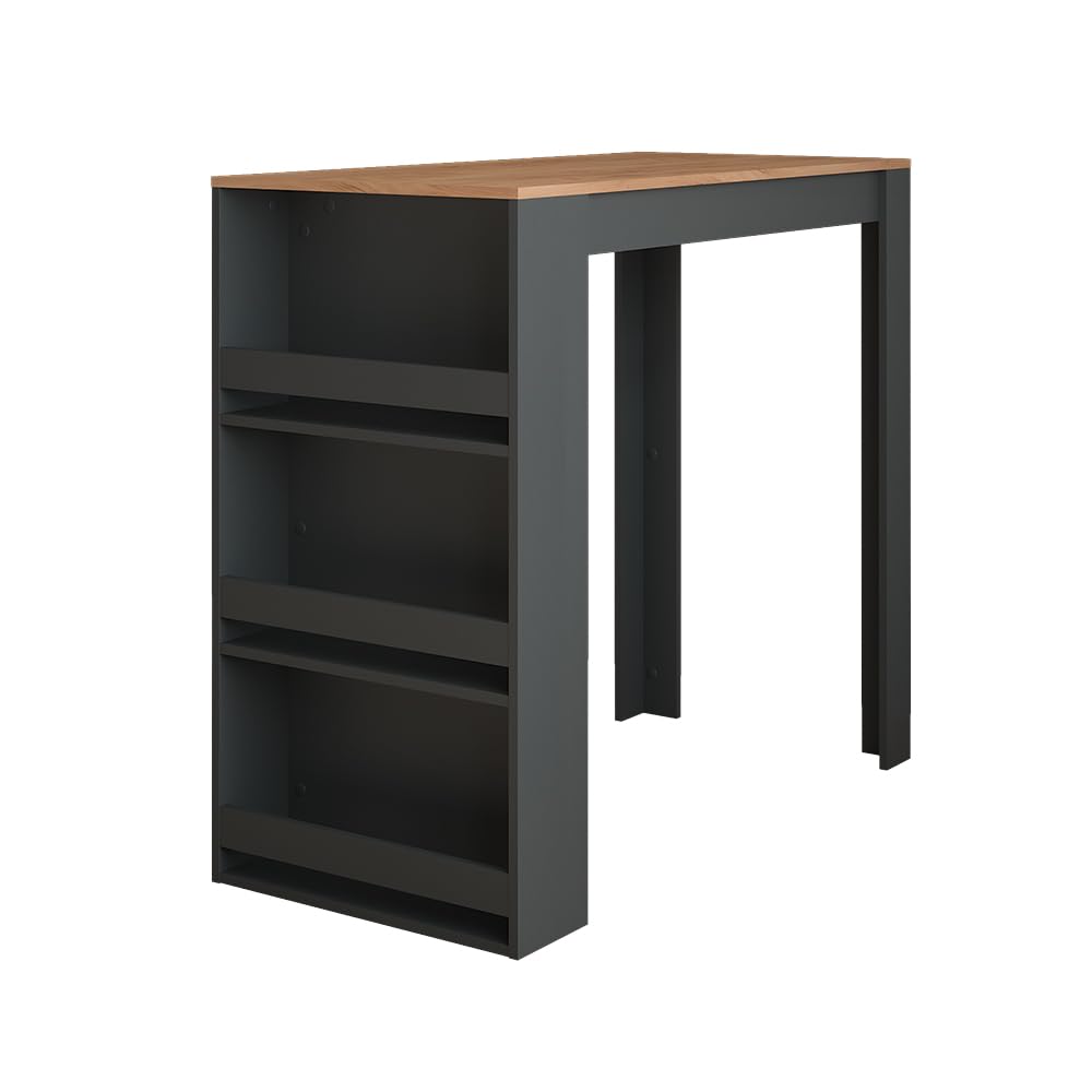 Vicco Bartisch Repose, Goldkraft Eiche/Anthrazit, 57 x 117 cm, als Stehtisch nutzbar für Küche oder Essbereich