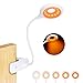 Clip On Reading Light for Bed Headboard - Rechargeable 16 LED Amber Book Light, 5 Brightness Desk Light Clamp Lamp, Touch Control Dimmable Reading Lamp with Flexible Neck, Gentle Night Light for Kids