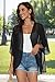 Women Summer Tops Kimono Cardigans Sheer Beach Cover Ups Chiffon Open Front Shirts （Black,XL