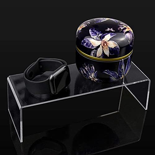 Alliteqwe 5 Pack Clear Acrylic Display Risers, 5 Sizes Acrylic Jewelry Display Riser Shelf Showcase Fixtures for Cake, Display