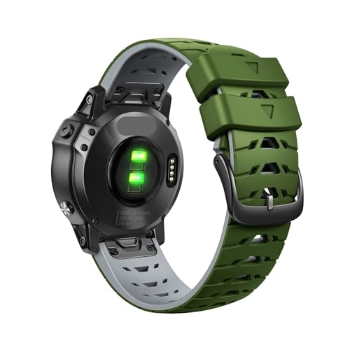 ���_�[�V���J�Q���x���g�̑������ɓK������Garmin Fenix 7 Fenix 6/5/Forerunner 955(Army green-Grey)