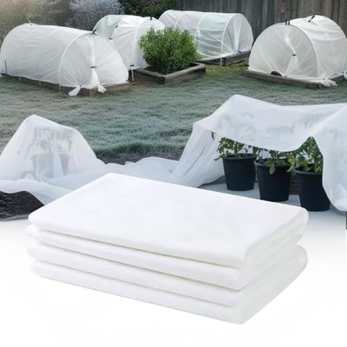 HSHBGS Telo Antigelo per Orto, Tessuto Non Tessuto per Piante, Coperture Protettive per Piante, Velo Antigelo Riutilizzabile per Alberi, arbusti e filari di Colture(3x10m(9.8x32.8ft))