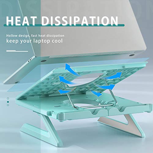 TechGarden-Multi-Angle-Adjustable-Laptop-Stand-Portable-Laptop-Riser-with-Built-in-Foldable-Legs-and-Phone-Holder-Air-Ventilated-Laptop-Holder-for-MacBook-Air-Pro-All-Laptops-Mint-Green