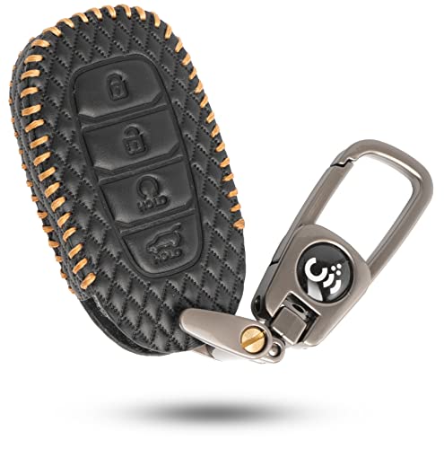 Image of SHOPOFLUX Metal Key Cover Compatible with Hyundai Verna | i20 Facelift N Line N8 Car 4 button smart key