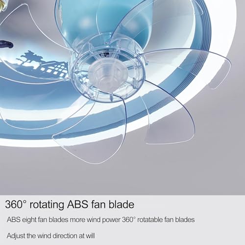 Ventilateur de plafond LED enfant 50cm avec éclairage dimmable télécommandé - 7