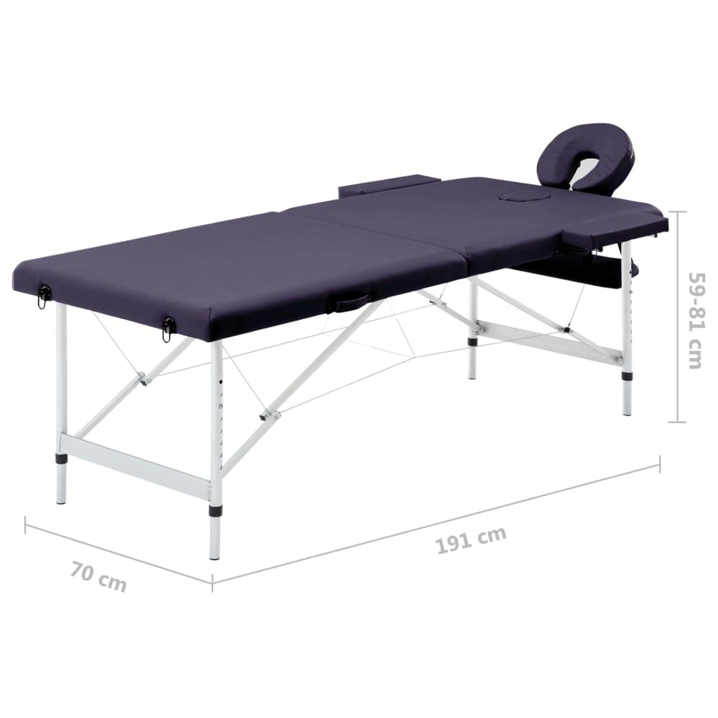 Mangloder Klappbare Massageliege mit Aluminiumgestell 2 Zonen höhenverstellbar Tragbar für Spa Praxis Studio Kosmetikliege
