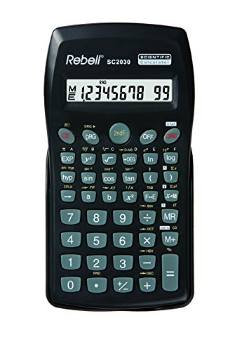 Rebell Wissenschaftlicher Rechner SC2030 für Primar-und Sekundarschule, 136 Funktionen, schwarz