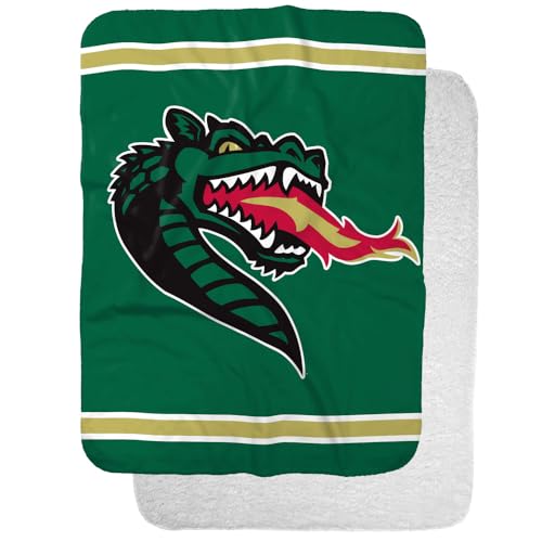 Alabama-Birmingham UAB Blazers Primary Logo Stripes Sherpa Blanket, Warm Soft Cozy 30"X40"