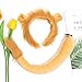 Jeffan Lion Ears Headband with Tail, Lion Costume Headband, Lion Costume Adult for Halloween Party Cosplay Cute Fashion Hairband
