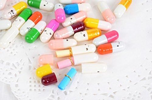 Fifistore Cute 50 Message Capsule Letter Cute Love Message in a Bottle Color Pill (Color: Multicolor)