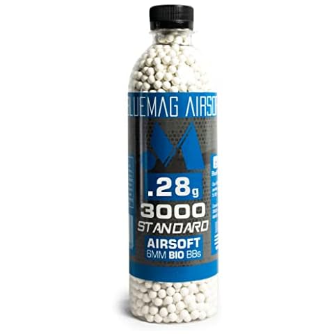 BlueMag Airsoft Biodegradable 6mm Airsoft BBS .28g 3000ct - Polished to Perfection - for All 6mm Airsoft Guns Cover