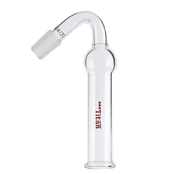 Glass Drying Tube Adapter 75 Degree Bent Lab Drying Tubes with 14/20 Standard Taper Joint Lab Glassware